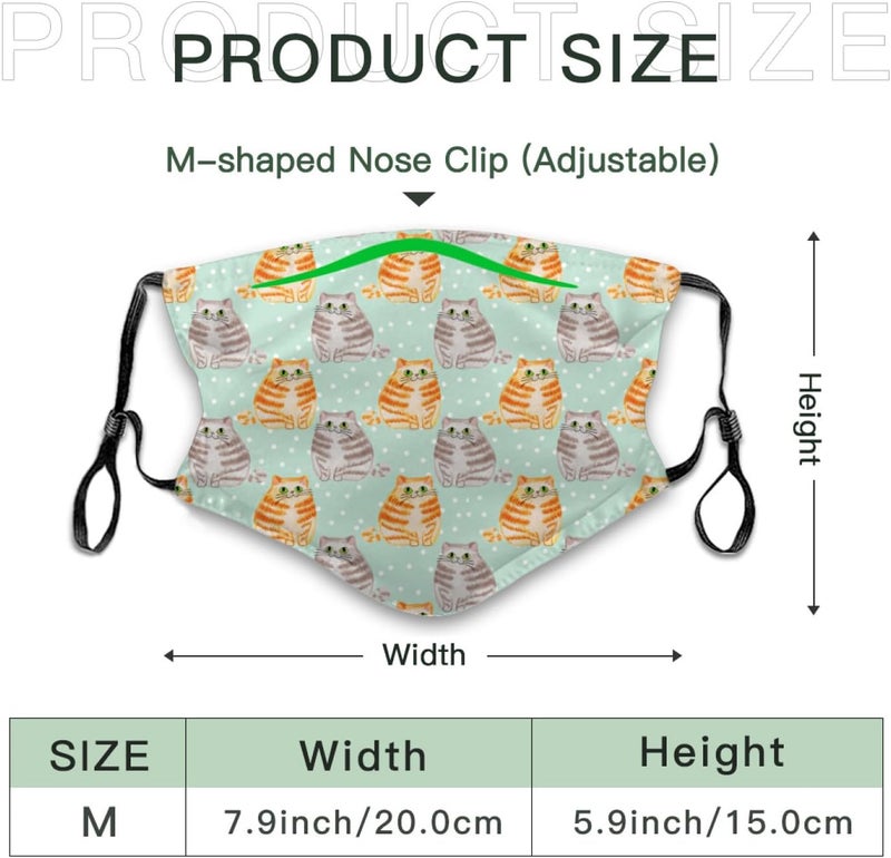 Beubebim Cute Dolphins Wave Face Mask Adult Washable Reusable Pleated Anti Dust Mask with 2 Filter for Women Men Decorative - Image 2